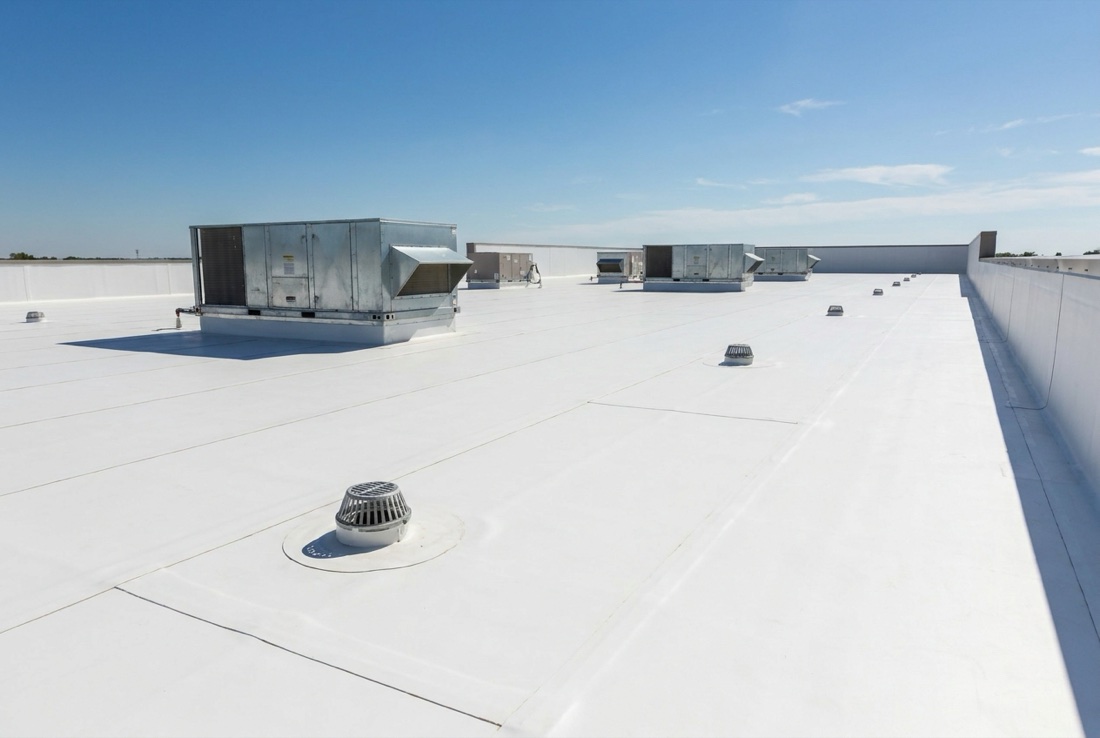 Commercial flat roofing in Macomb County